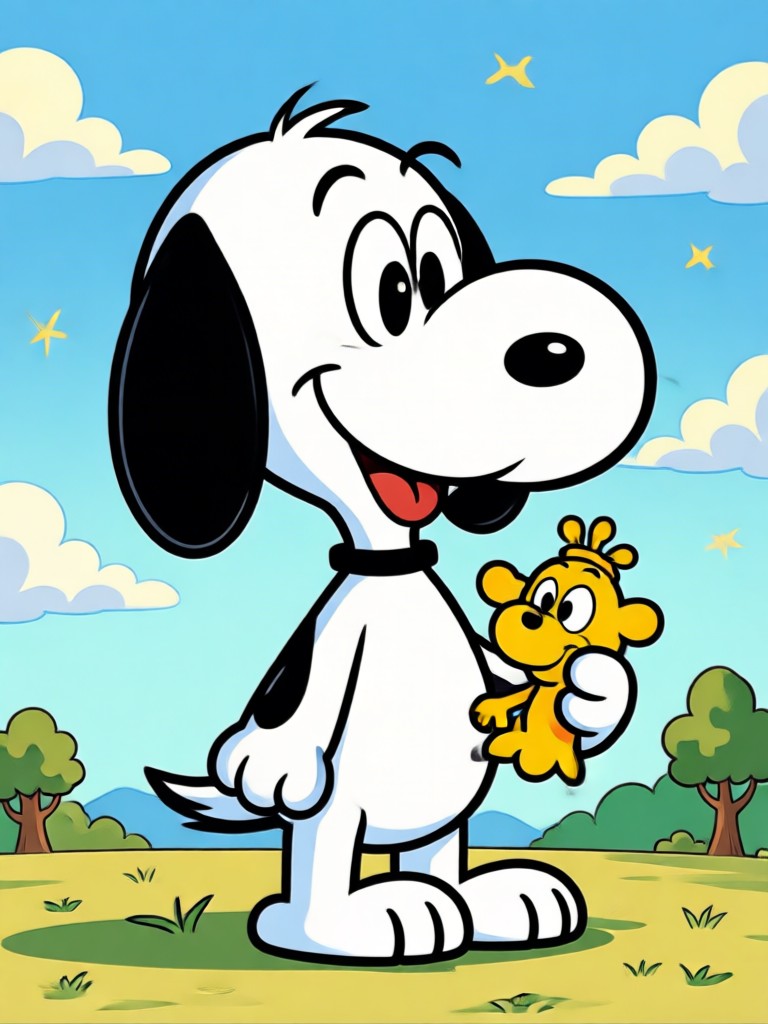snoopy AI filter on pet dog transformation