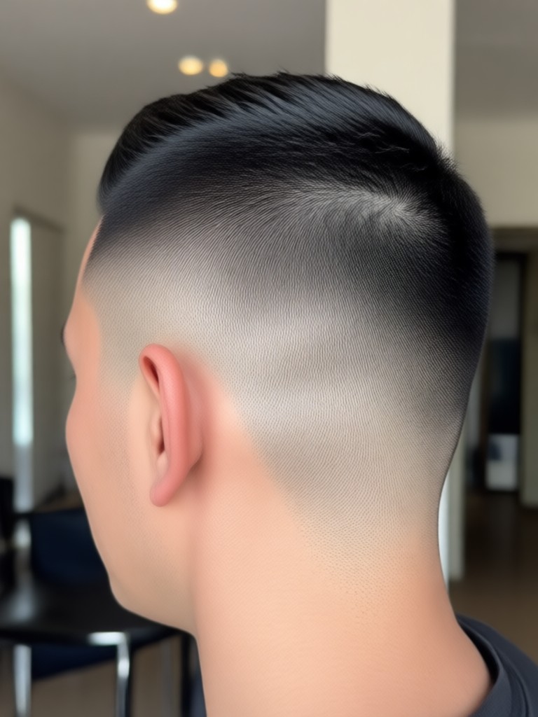 Realistic buzz cut texture detail close up