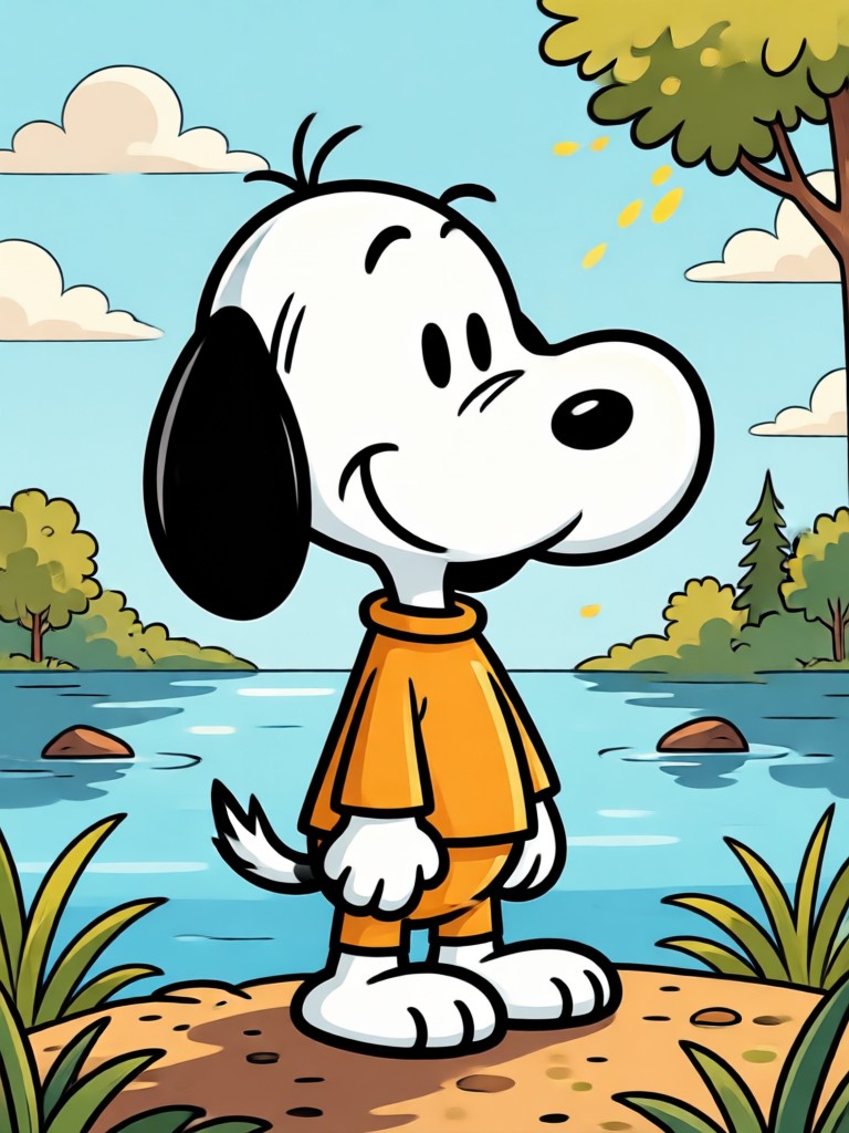 Filtro AI Charlie Brown com camisa amarela em zigue-zague