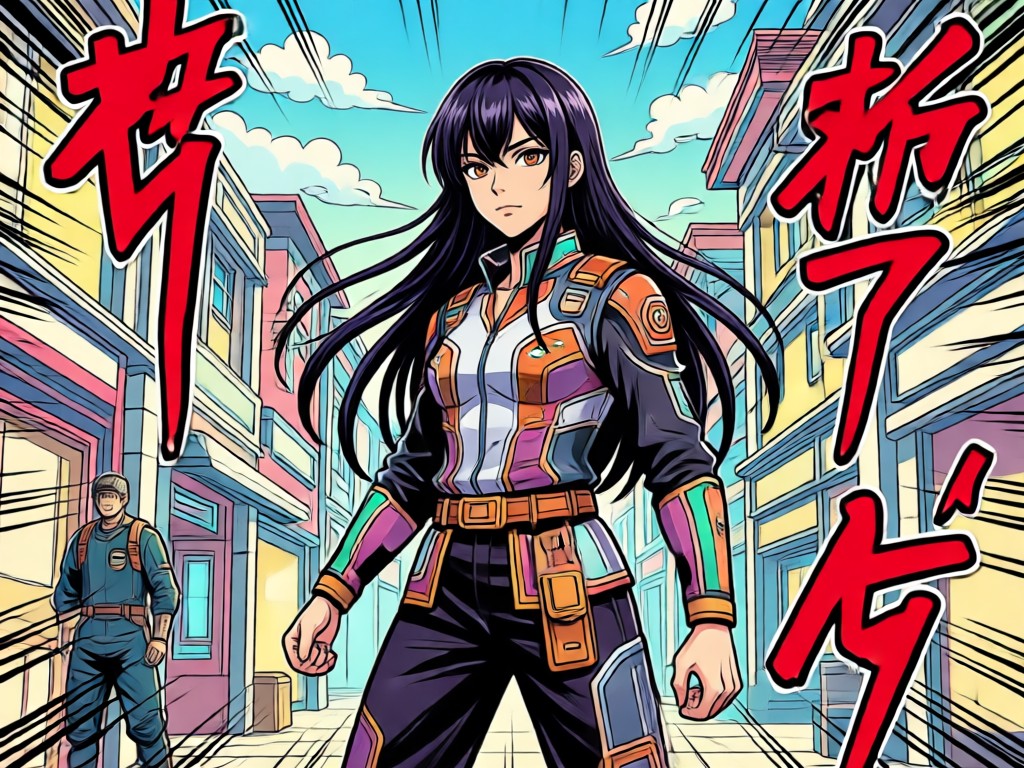 Foto de grupo transformada em um conjunto de estilo anime