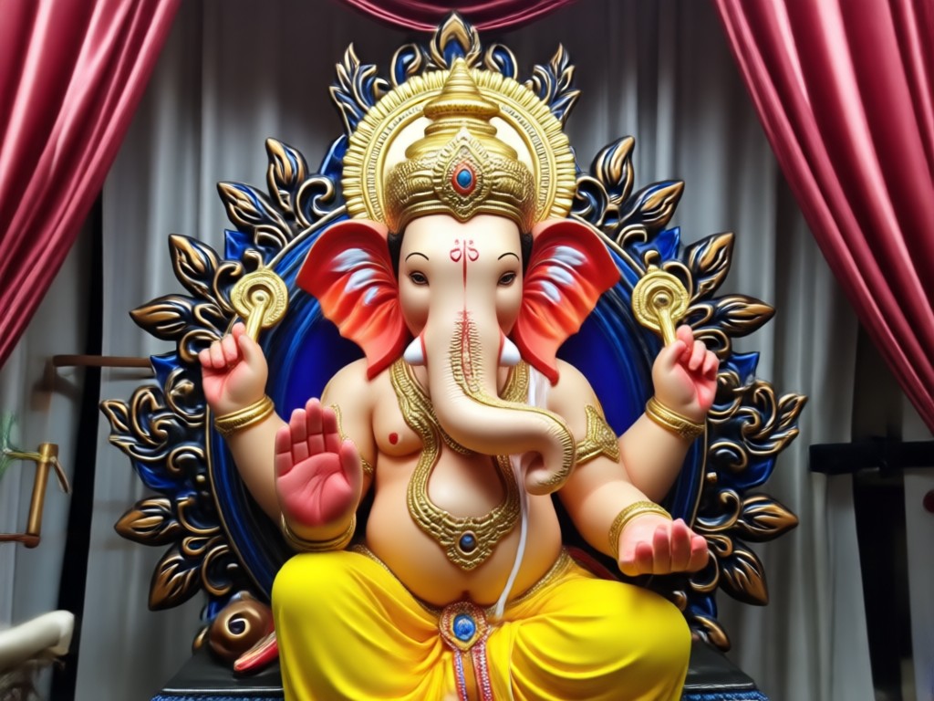 Different AI art styles for Ganesha
