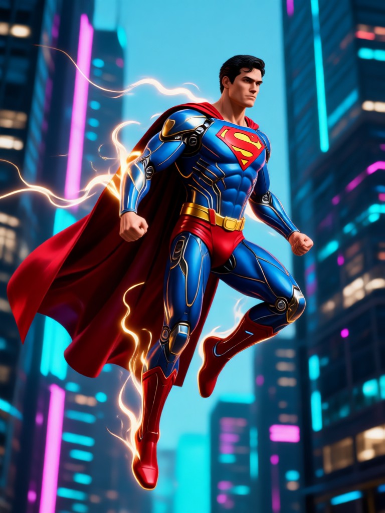 Realistisches filmisches Superman-Porträt, KI-Filter
