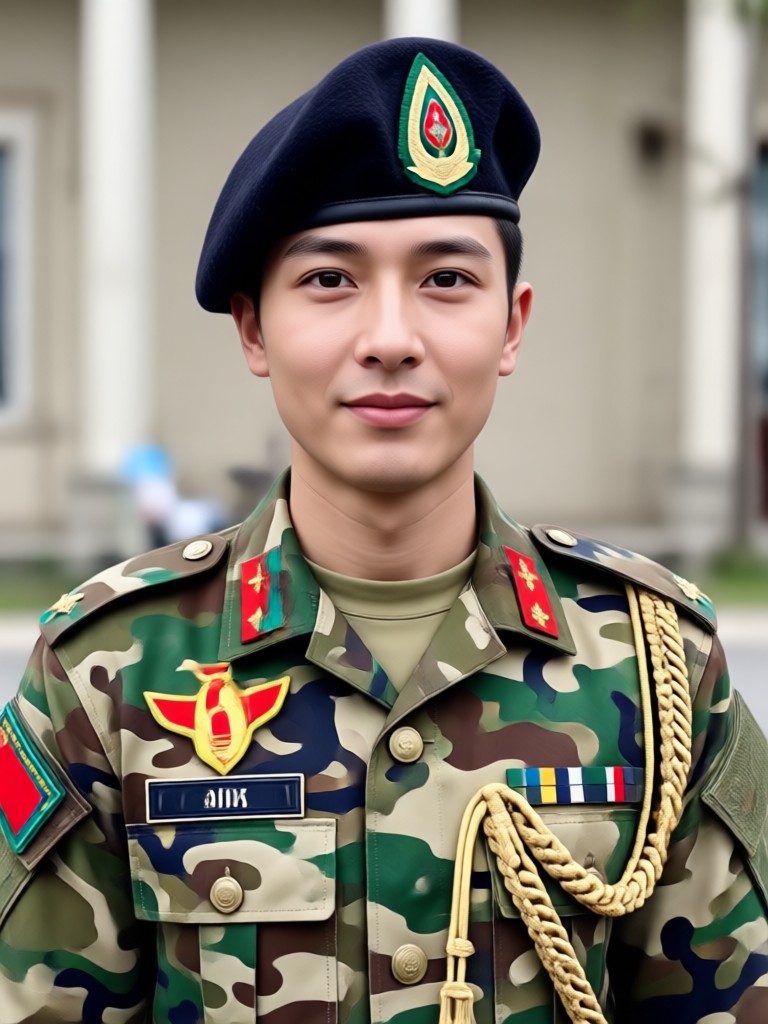 army uniform ai generation sample