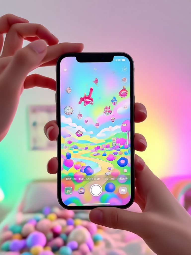 Dreamy cream and gold pastel filter on a video