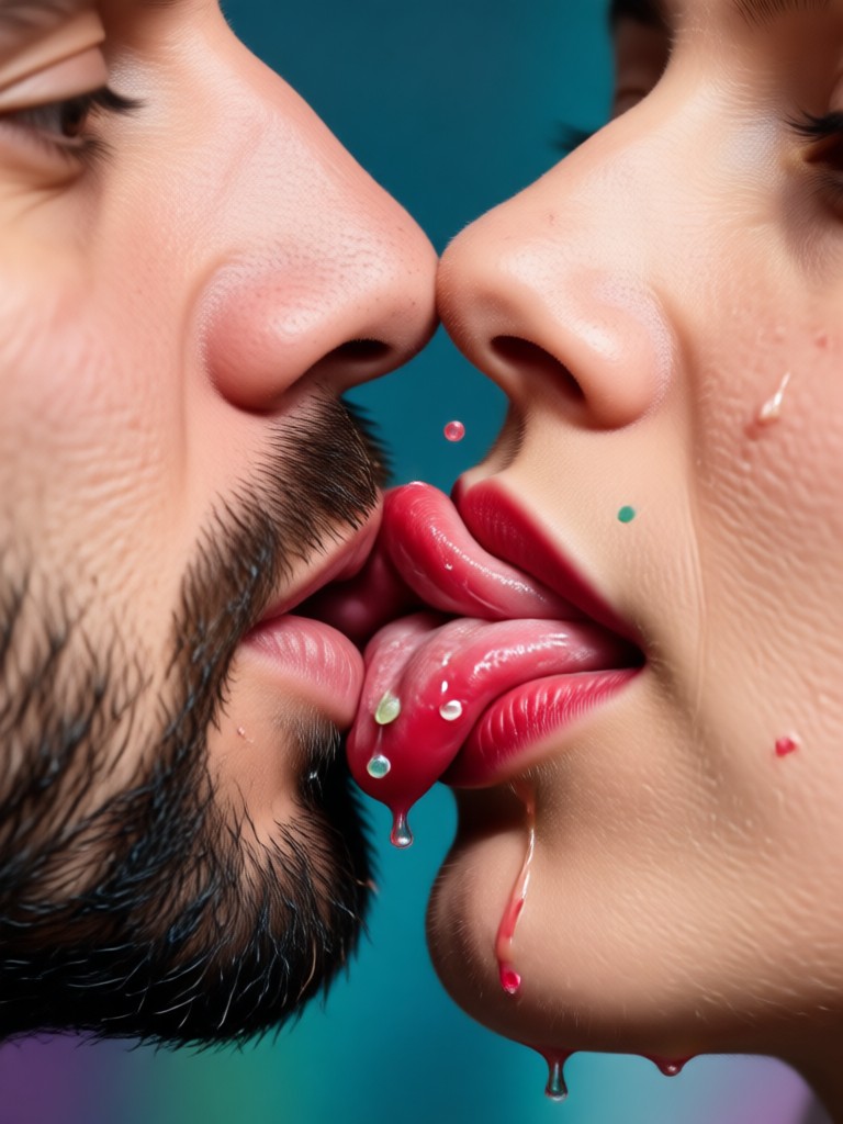Efecto de beso con IA en retrato individual