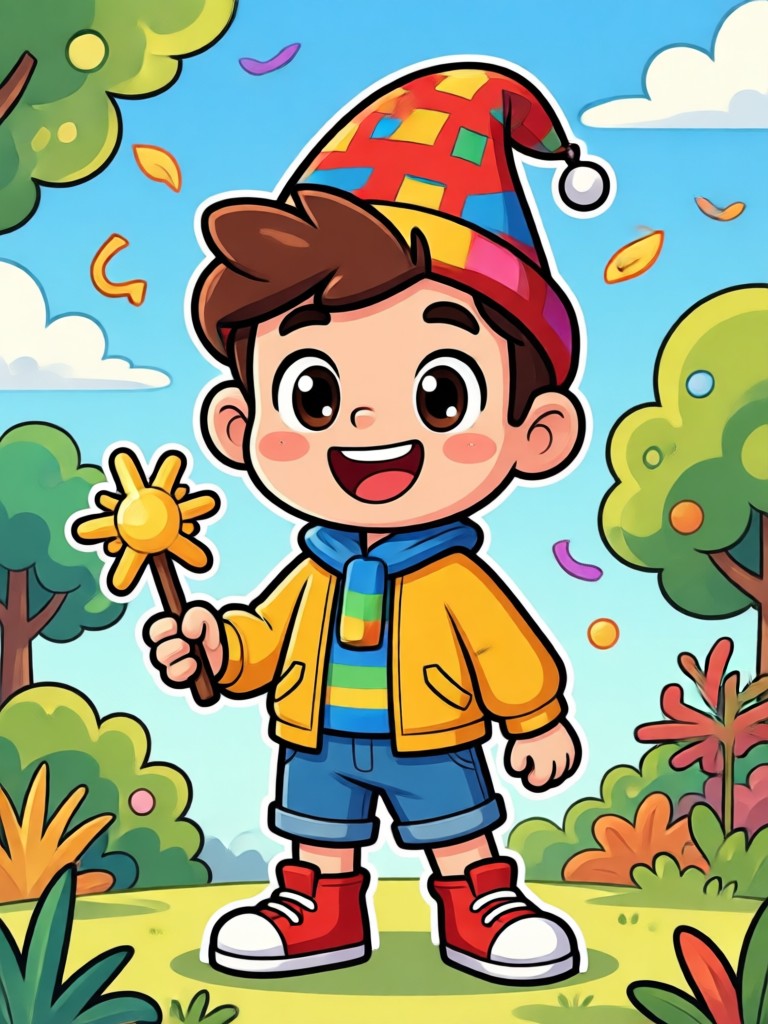 Karakter penyihir misterius dalam ilustrasi detail