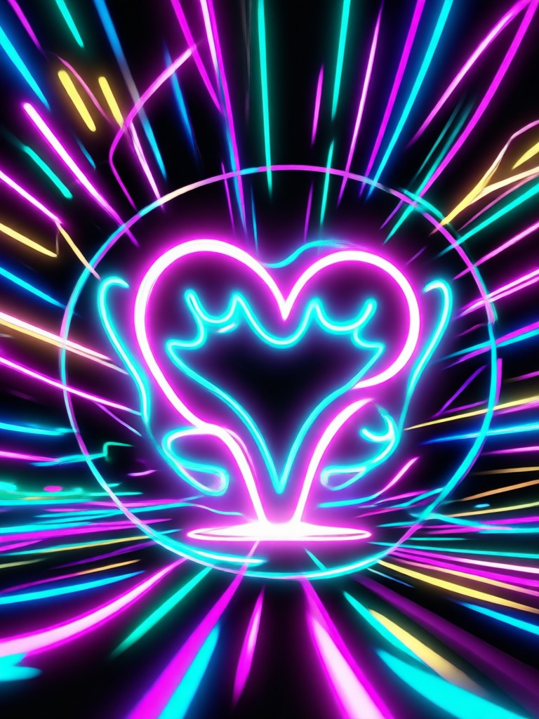 Soft purple neon kiss video for romantic content