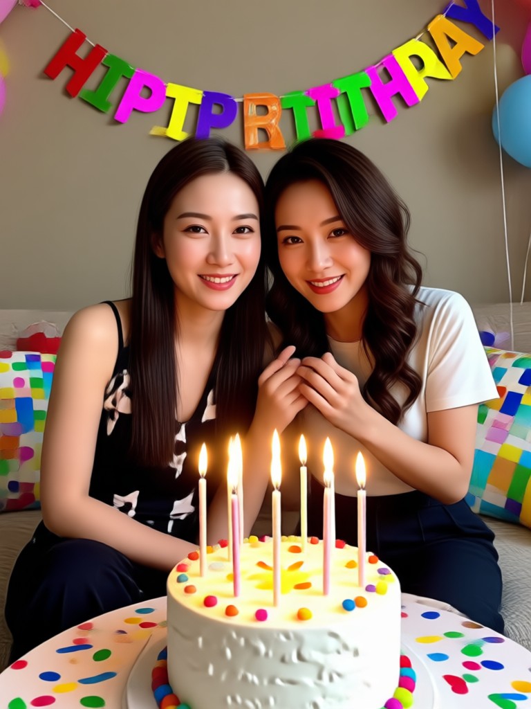 빛나는 메시지 오버레이가 있는 생일 축하 영상