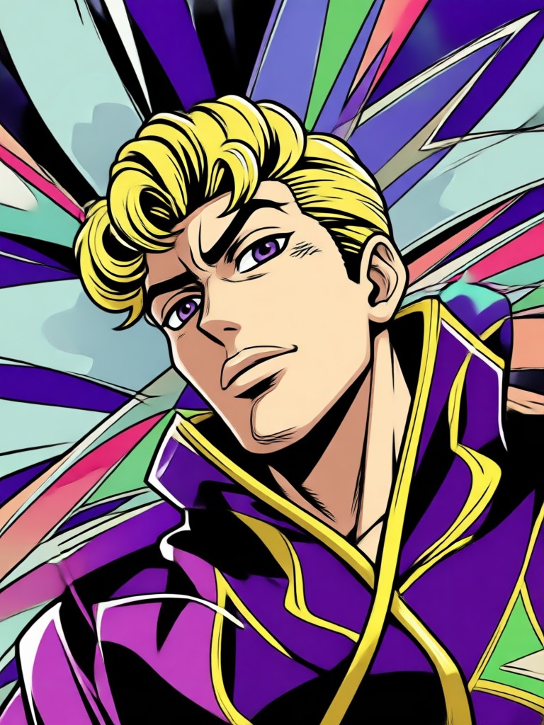 Golden Wind style AI JoJo filter result