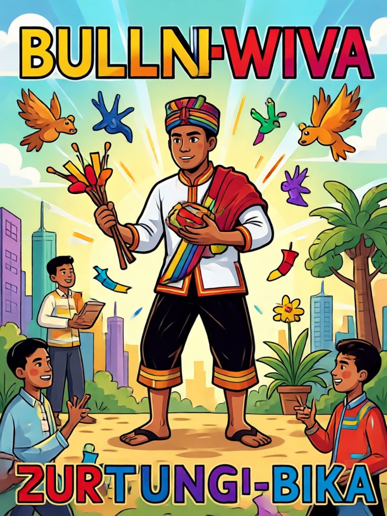 AI generated artwork for language month celebration