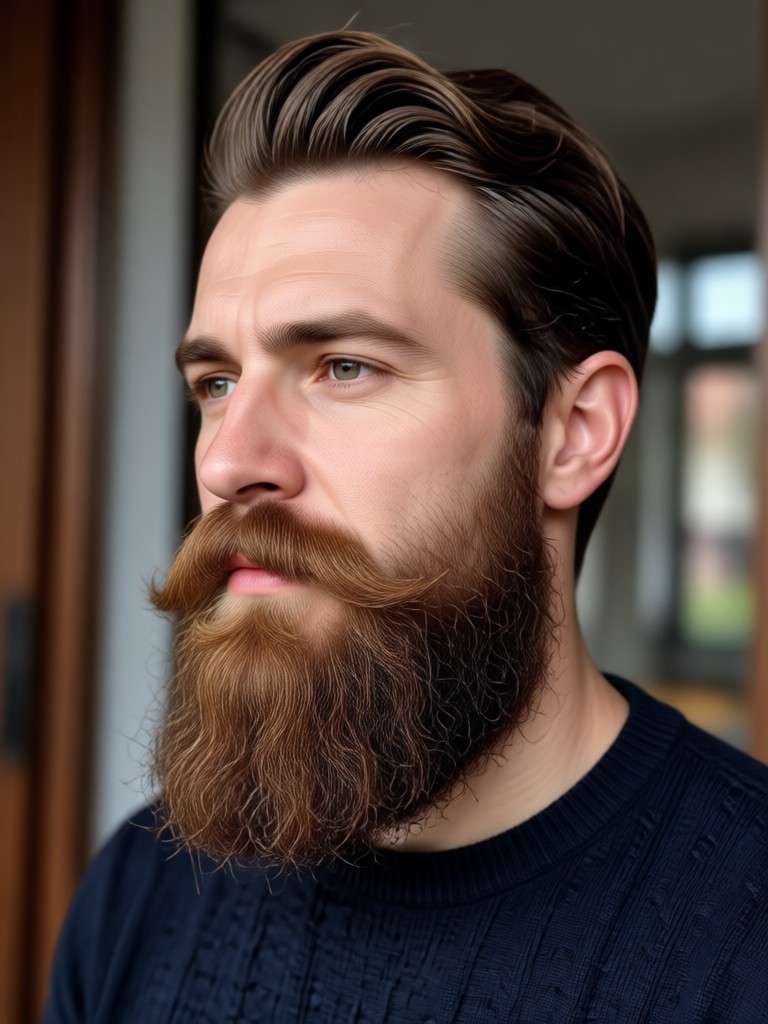 AI goatee style transformation