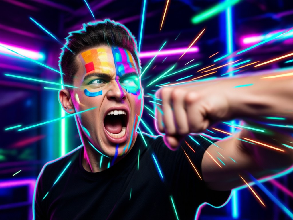AI generating realistic punch motion on a face