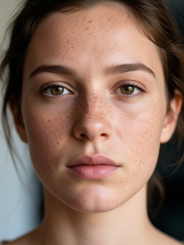 Playful freckles with a makeup filter