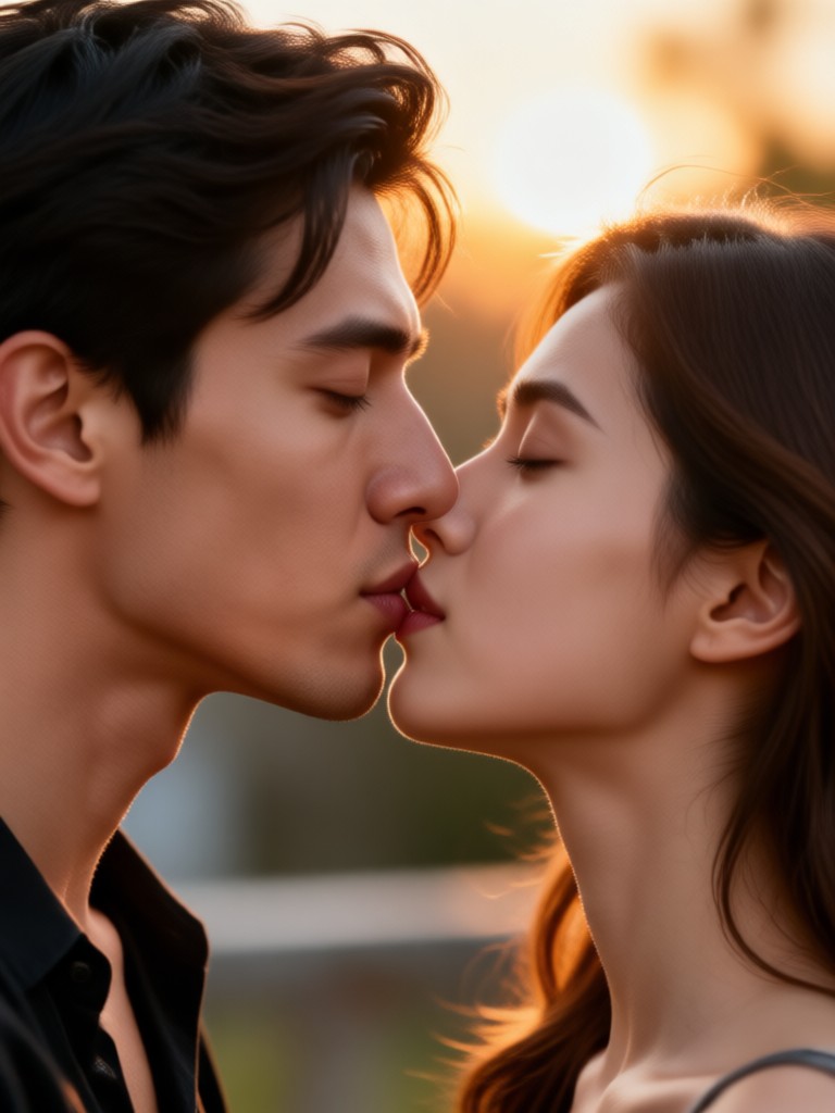키스 영상 제작을 보여주는 앱 인터페이스