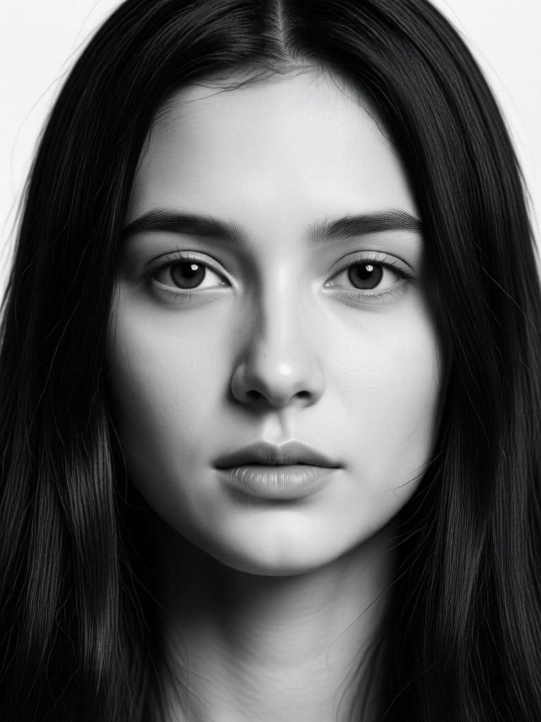 Minimalist monochrome headshot