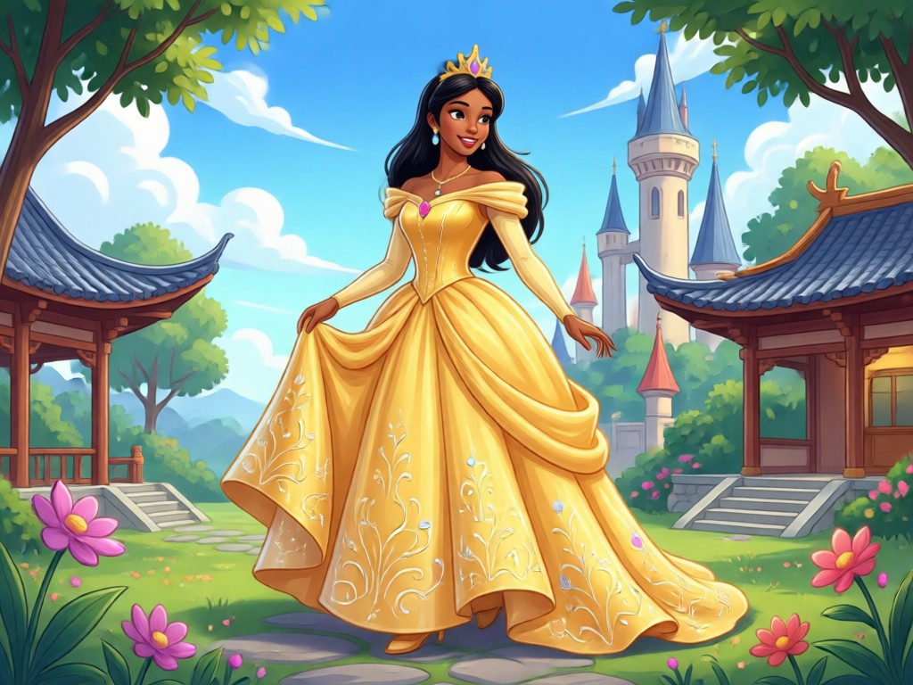 Hochdetailliertes HD-KI Disney Princess-Ergebnis