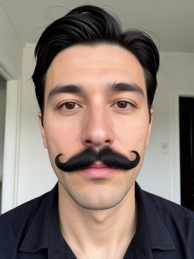 Colorful and creative fantasy mustache filter