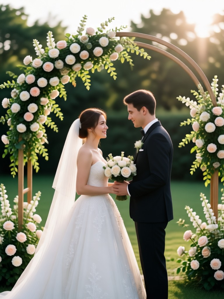 Vídeo de casamento em jardim com animações florais