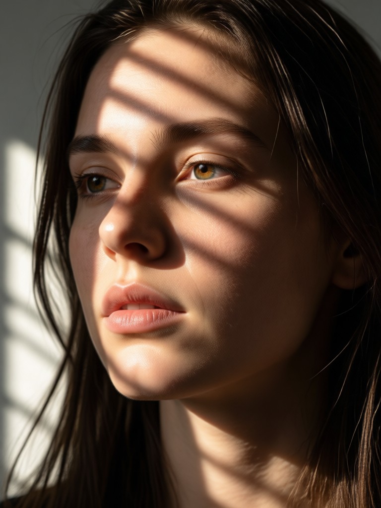 AI portrait with realistic candlelight shadows