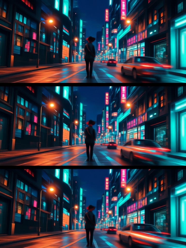Efek AI video ciuman langit malam berbintang