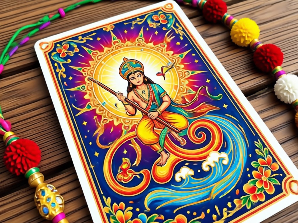 AI generating custom text for a Raksha Bandhan greeting card