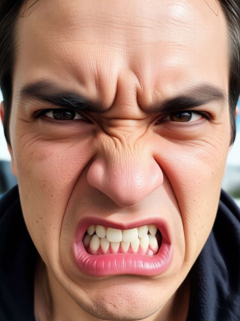 gritty cinematic angry portrait