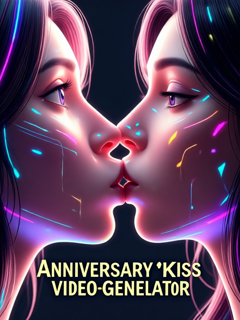 AIキス動画のモバイルアプリインターフェース