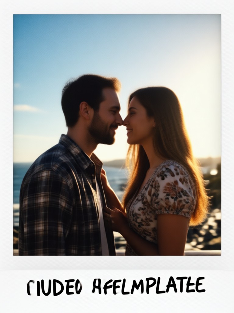 Template slideshow Polaroid perjalanan untuk pasangan