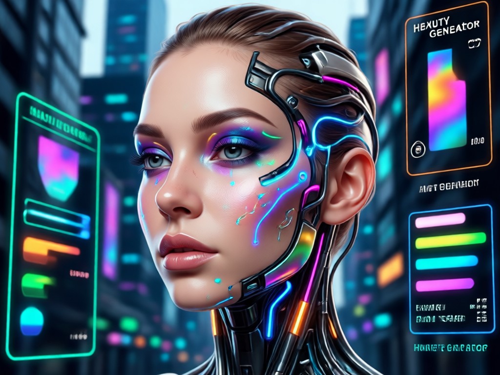 AI beauty generator facial feature design