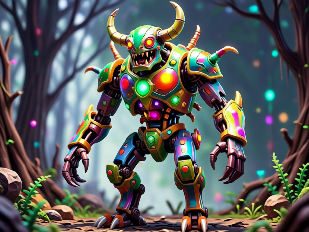 스마트폰에서 Monster Maker AI를 사용하는 아티스트