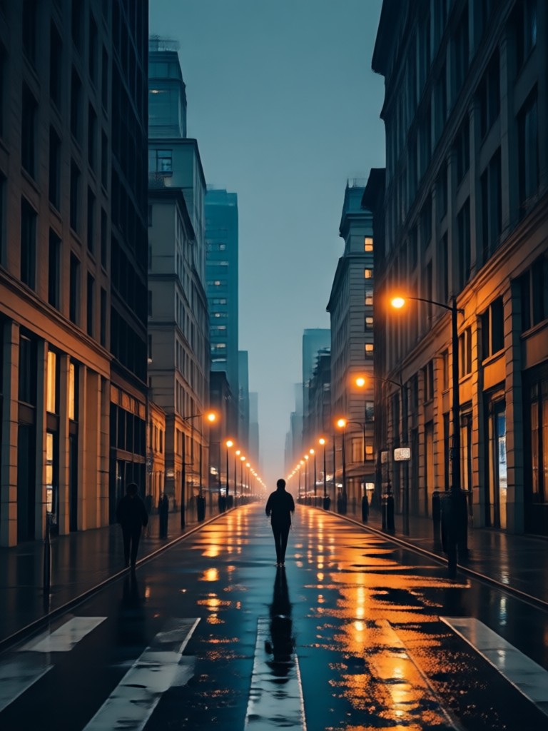 dradra app creating city lights rain hug AI art