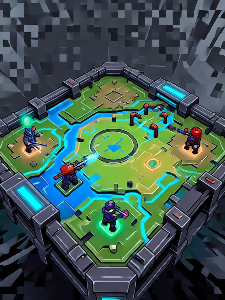 AI generated fantasy battle map with dungeon and monsters