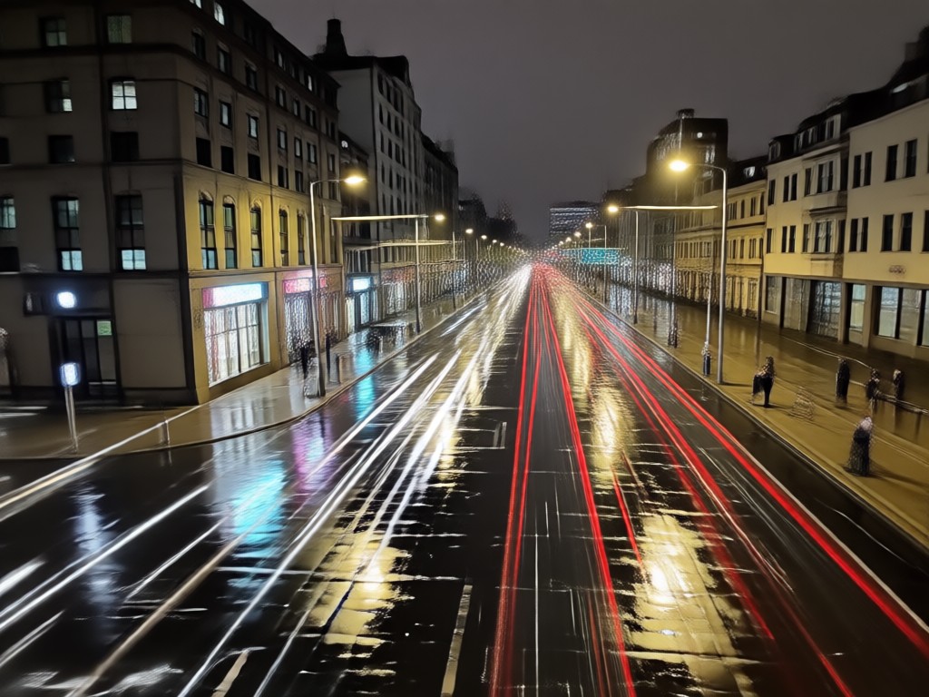 AI generated realistic rain effect on photo