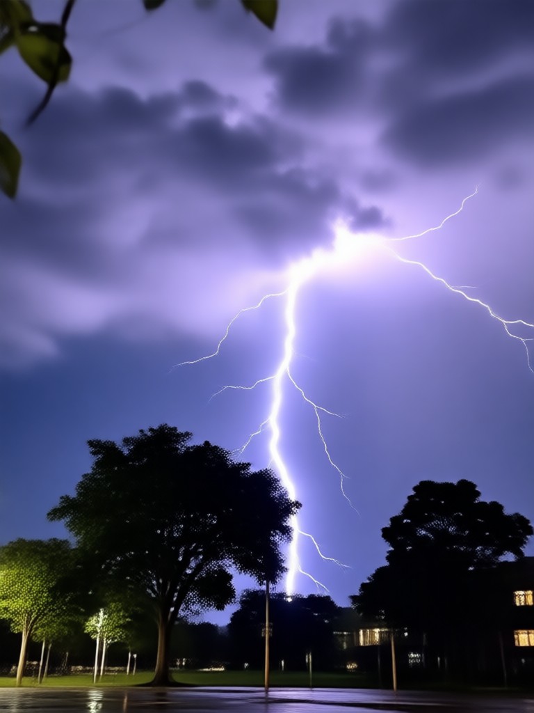Anime style character summoning a thunderstorm embrace