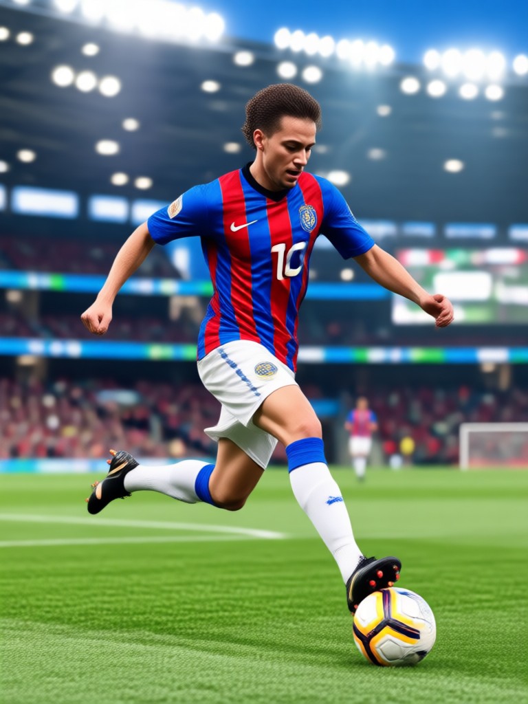 Female football player AI avatar with custom jersey