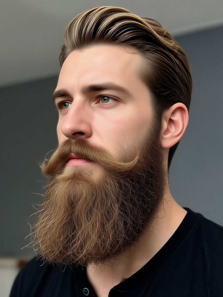 Short boxed beard style AI filter