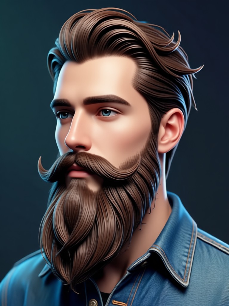 Balbo beard style created with AI
