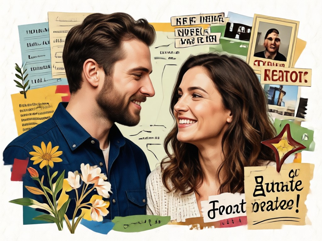 Animated couple portrait collage video