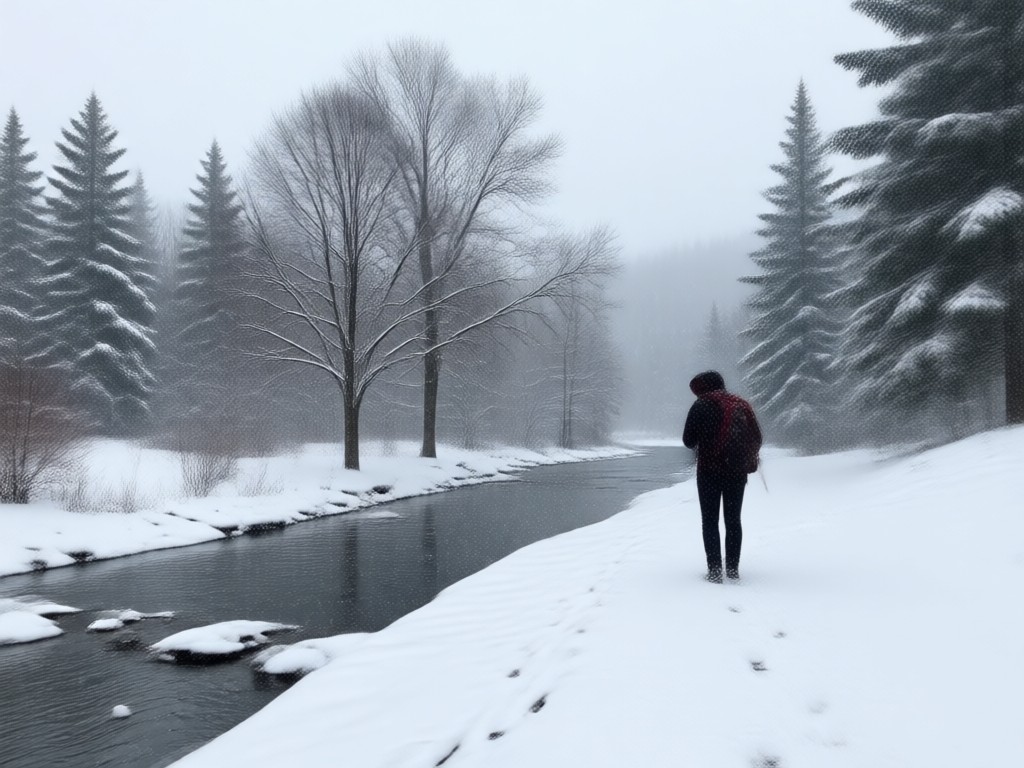 'Schnee auf Foto hinzufügen' mit einem Tippen generieren