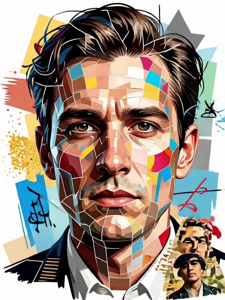 digital painting style tribute collage