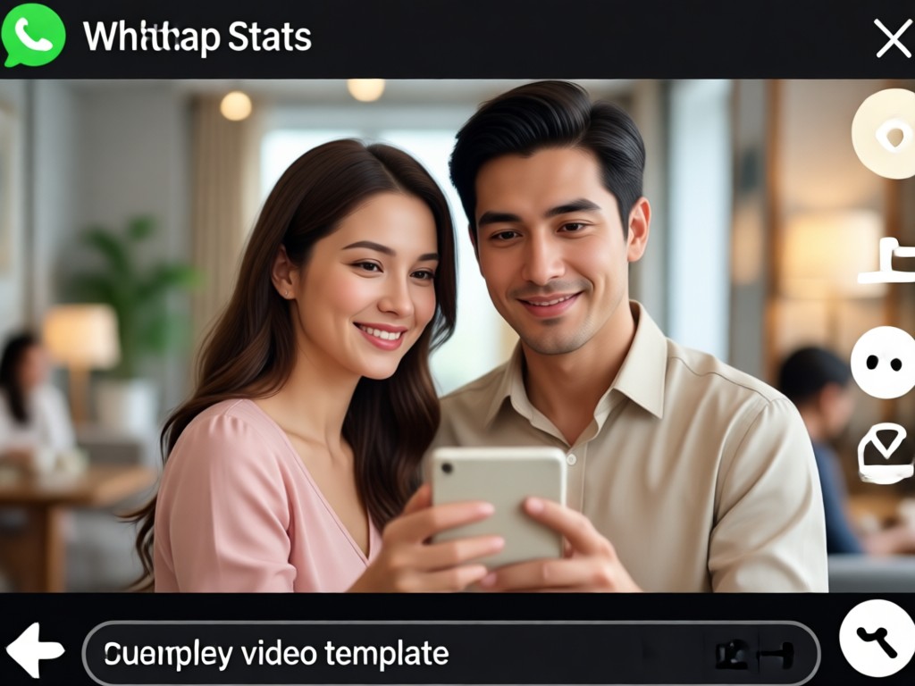 editable whatsapp status photo video template interface