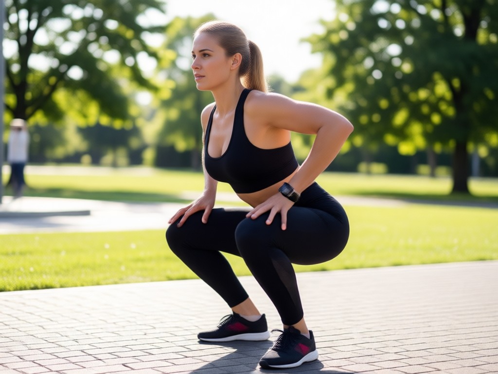 Realistic fabric physics in AI Squat Twist