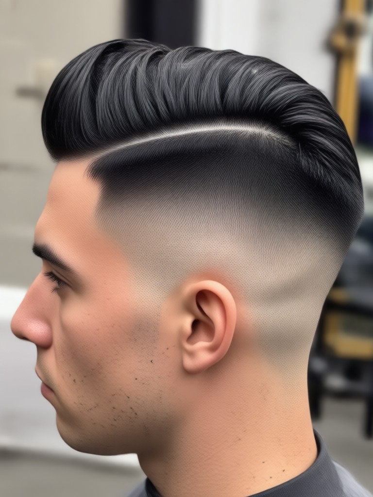 AI generated taper fade for receding hairline