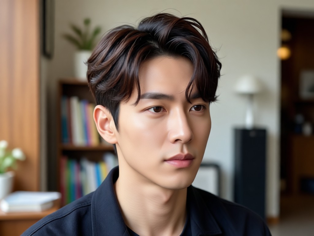 Pustaka template gaya rambut pria Korea