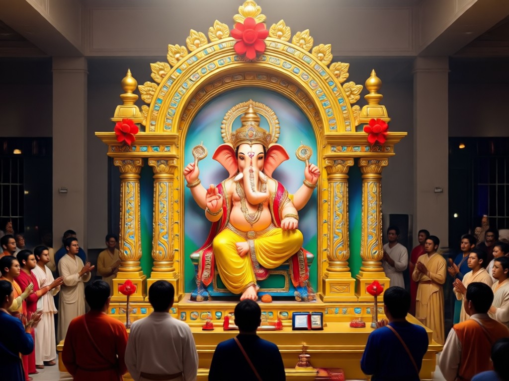 Personalized AI Ganpati darshan photo