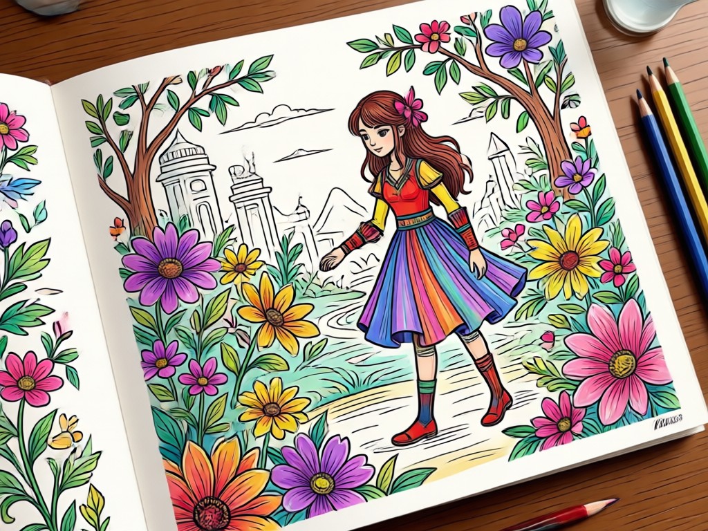 AI coloring page generator themes