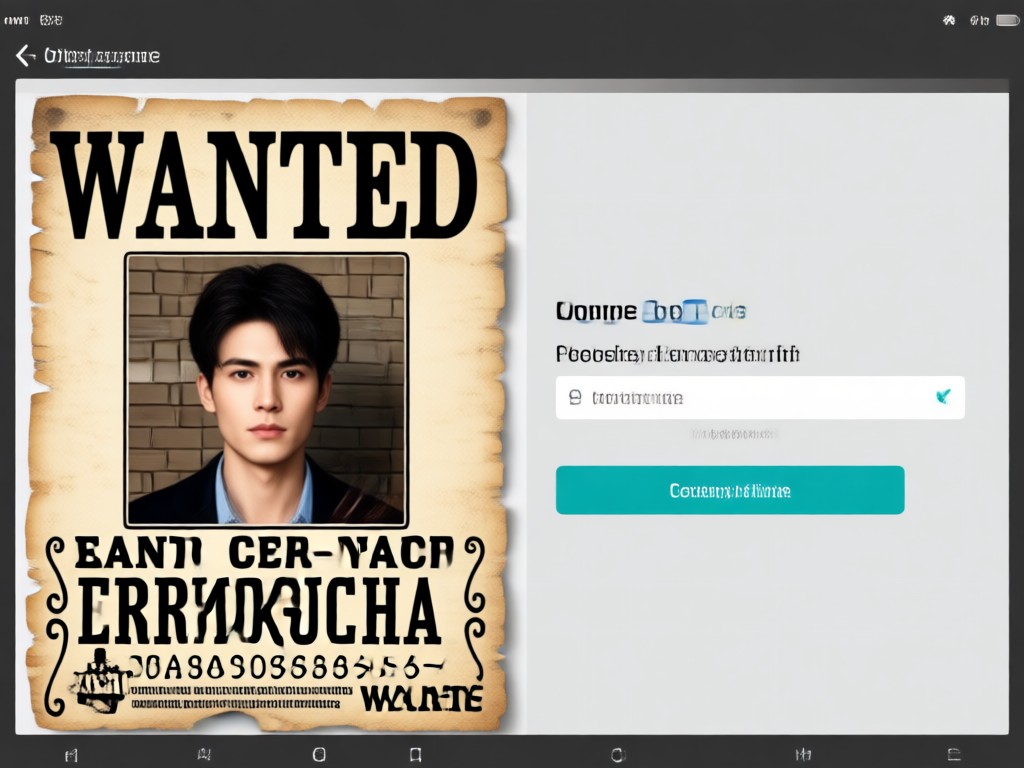Animated wanted poster video creation
