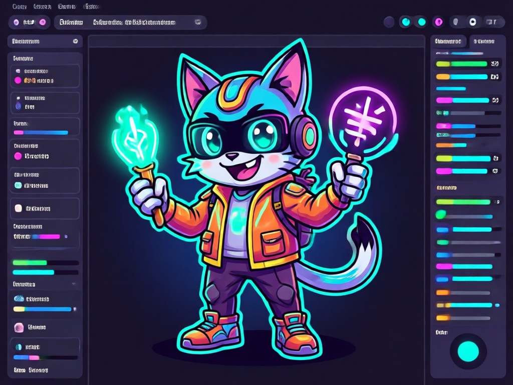 Hochauflösender Download von AI-Maskottchen