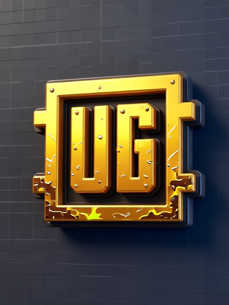 미니멀리스트 3D 기하학적 PUBG 로고