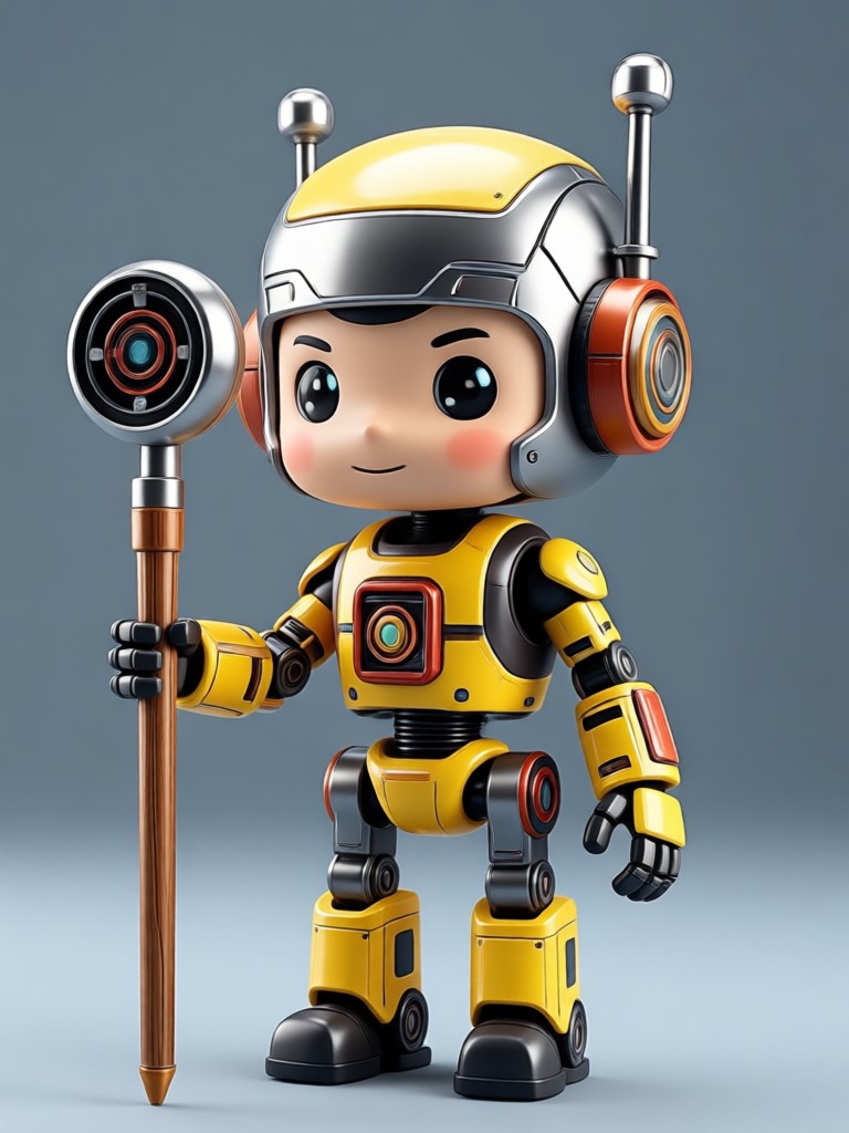 Retro 80s action figure style transformation